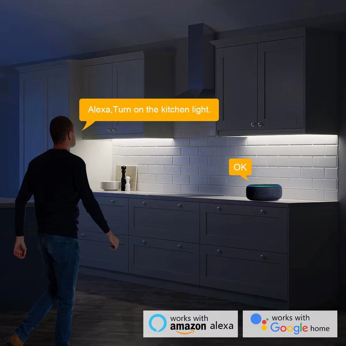5V USB Wifi COB LED Strip Light，1M 2M 3M 5M Tuya Wifi APP COB LED Strip Light Work with Smart Life App/Alexa/Google Home